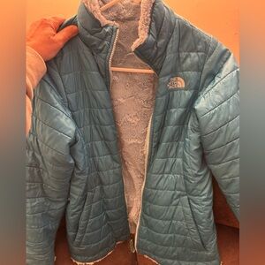 The North Face Girls Blue Jacket reversable